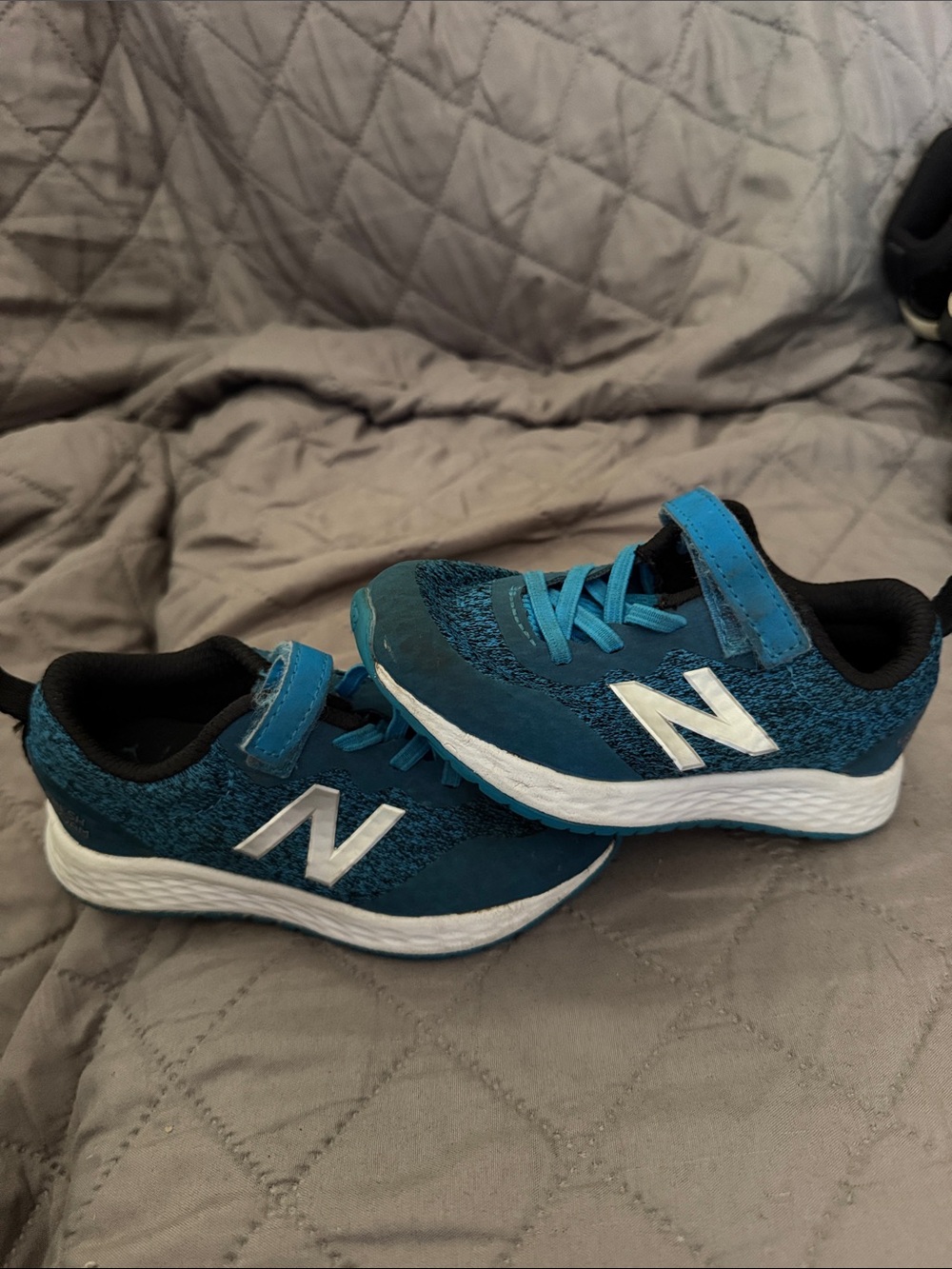 New Balance Kids Teal and White Athletic Sneakers